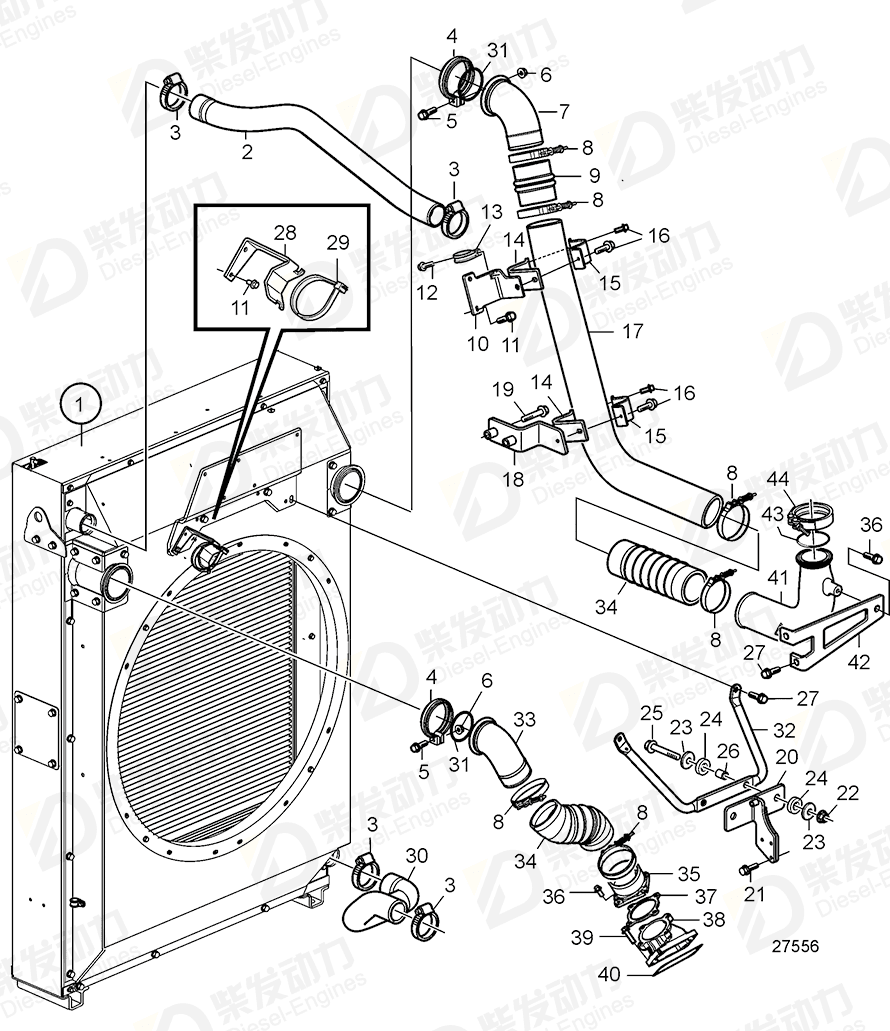 volvo penta Hose 22140179 Drawing volvo penta Hose 22140179 Drawing